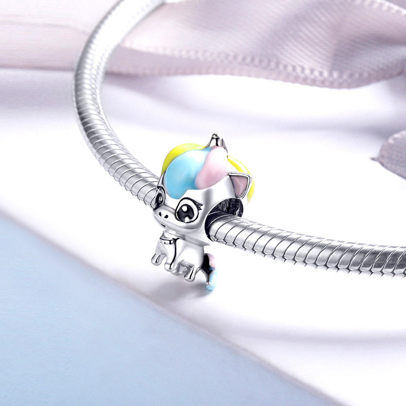 Lovely Unicorn Charm Bead Sterling Silver_2