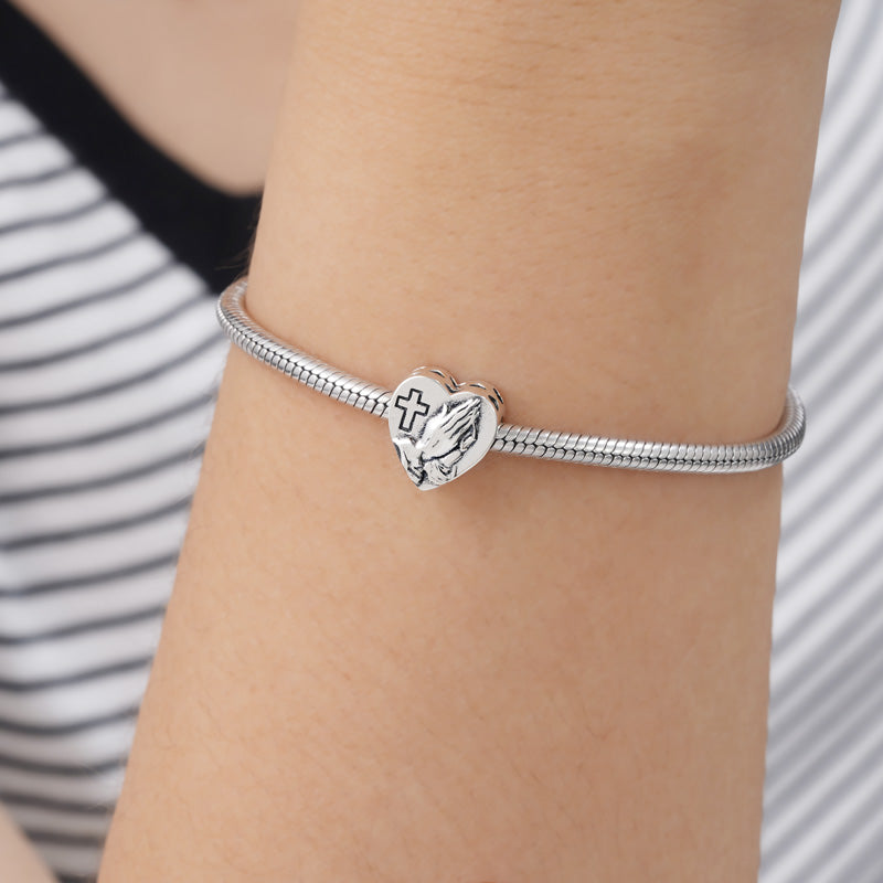 Pray & Love Charm Bead Sterling Silver_3