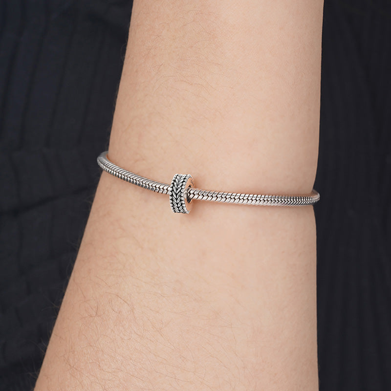 Vintage Ear of Wheat Stopper for Charm Bracelets 925 Sterling Silver_3