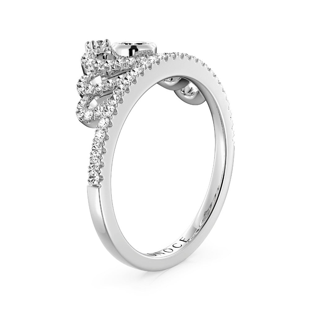 Graceful Queen Crown Ring 925 Sterling Silver Inlaid with Clear Gemstones_3