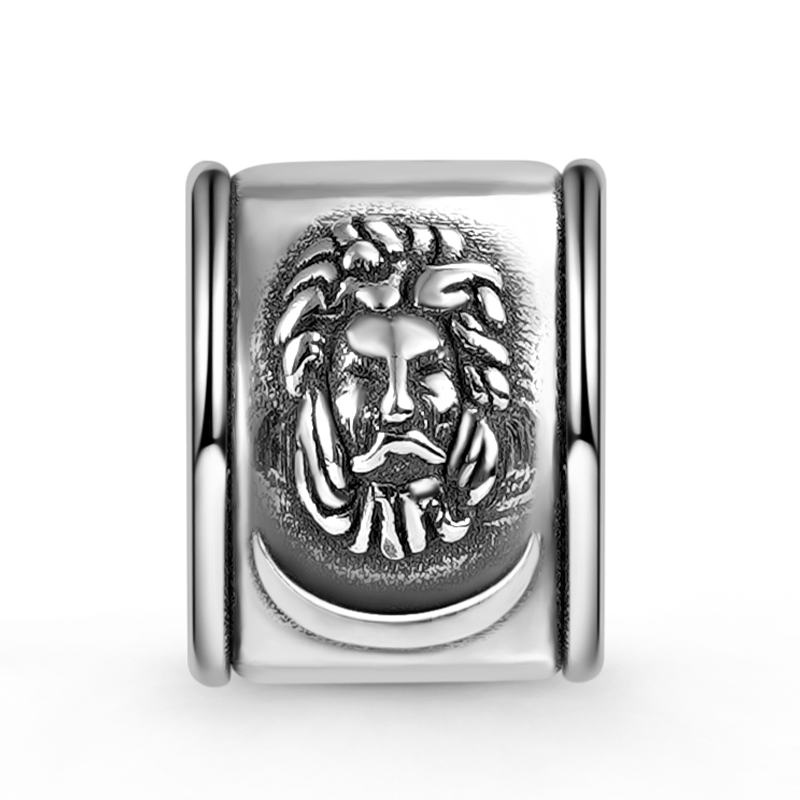 David & Gloria Giant Men's Vintage Bead S925 Sterling Silver with Gift Copper Black Leather Men's Bracelet Jewelry for Men_2