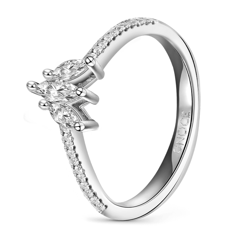 Gnoce Brown Square Sparkle Wishbone Ring Set_5