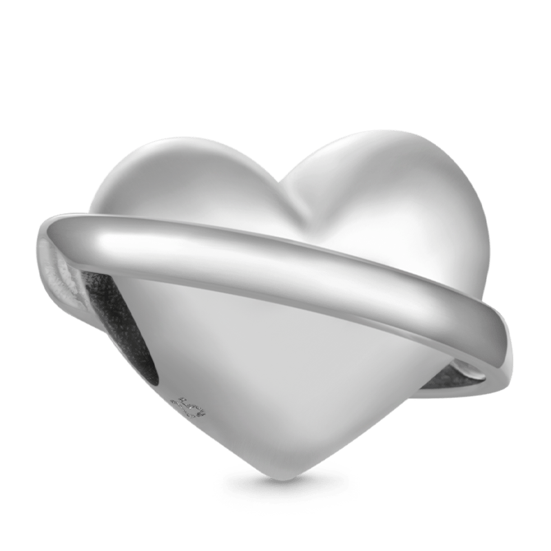 Gnoce "with you" Loving Planet Heart Charm_2