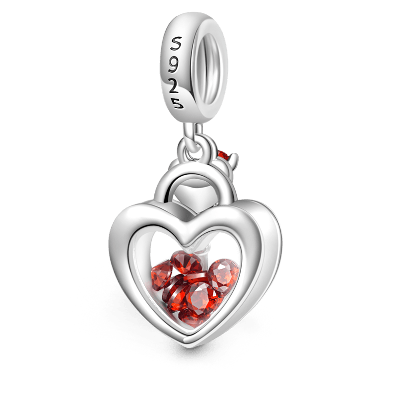 Gnoce Love Lock Double Pendant Dangle Charm_2