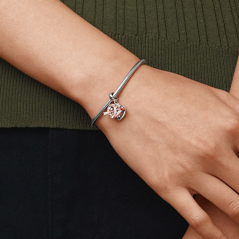 Gnoce Bow & Arrow Heart Double Dangle Charm_5