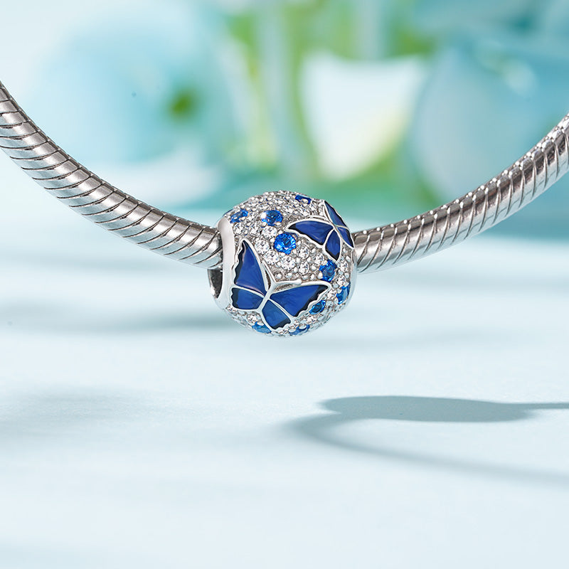Gnoce Sparkling Blue Butterfly Love Charm_3
