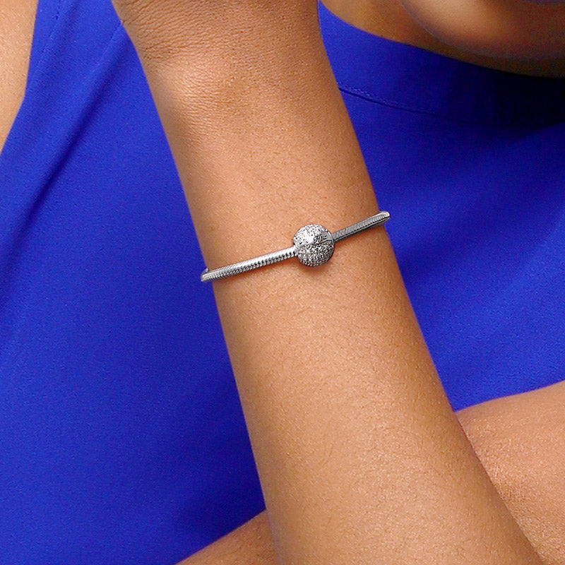 Gnoce “My Dad My Hero”925 Sterling Silver Paved Pure Crystal CZ Stones Charm Perfect Father's Day Gift_5