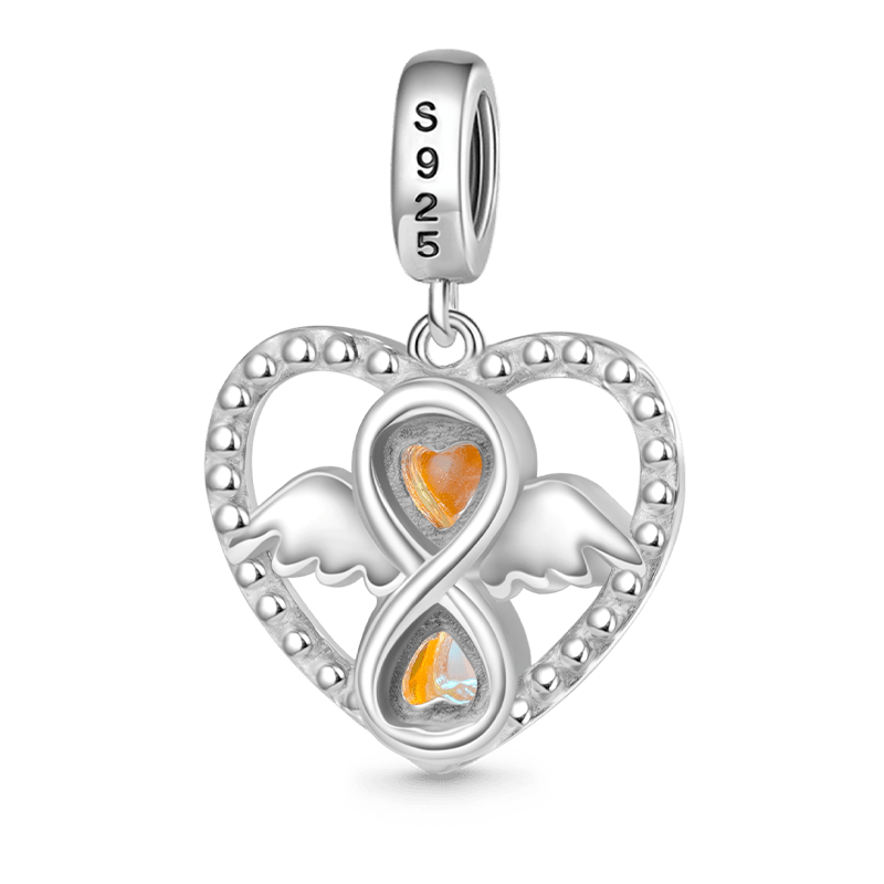 Gnoce Infinite Love Heart Moonstone Pendant Dangle Charm_2