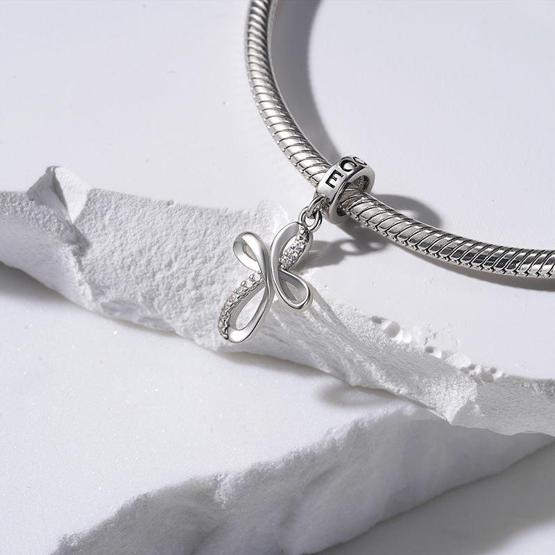 Gnoce Eternal Ribbon Cross Pendant Dangle Charm_3