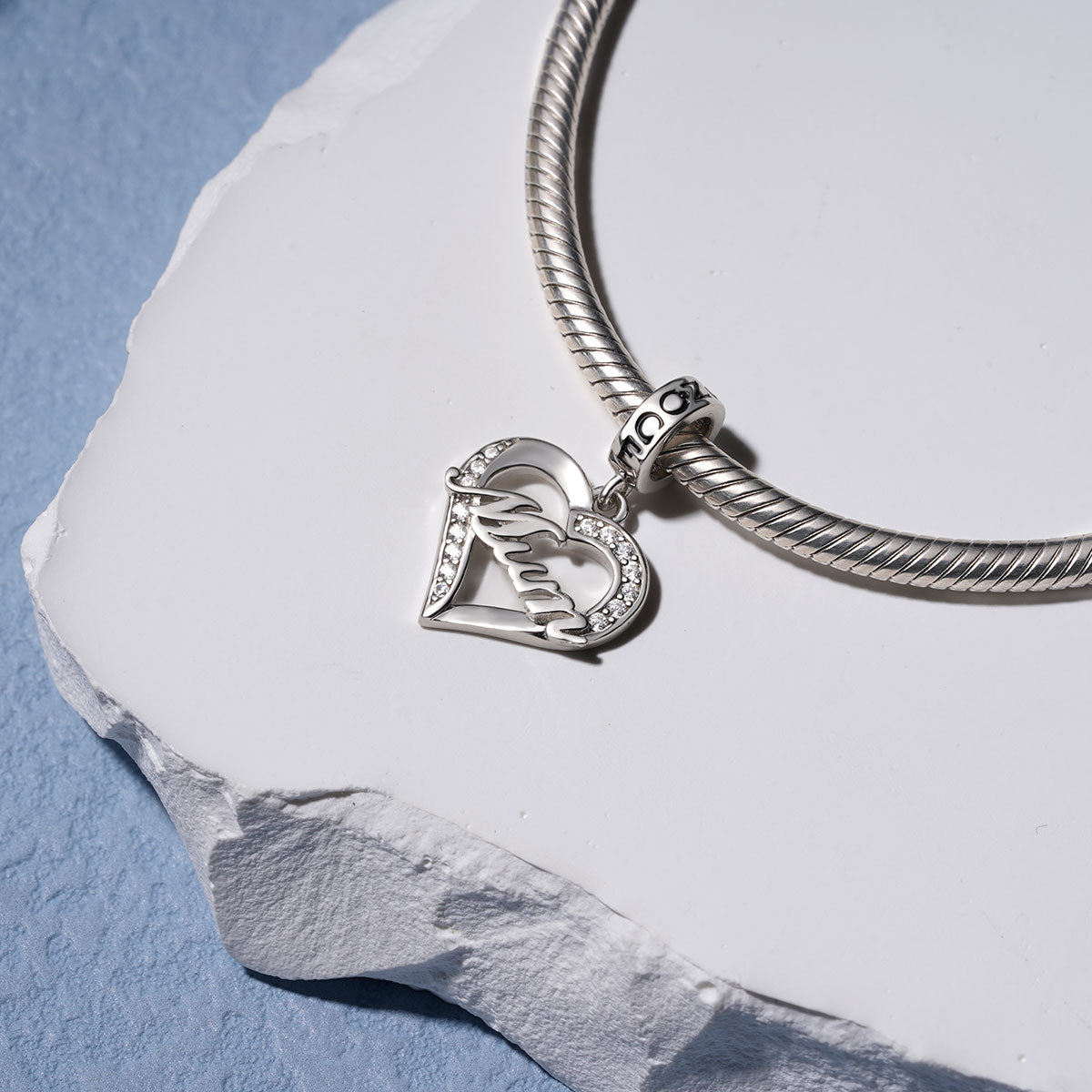 Gnoce Mum Heart Pendant Dangle Charm_3