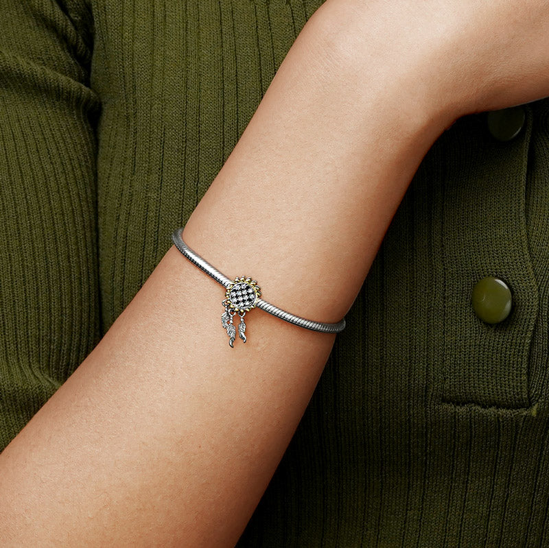 Gnoce Sunflower Dream Catcher Charm_4