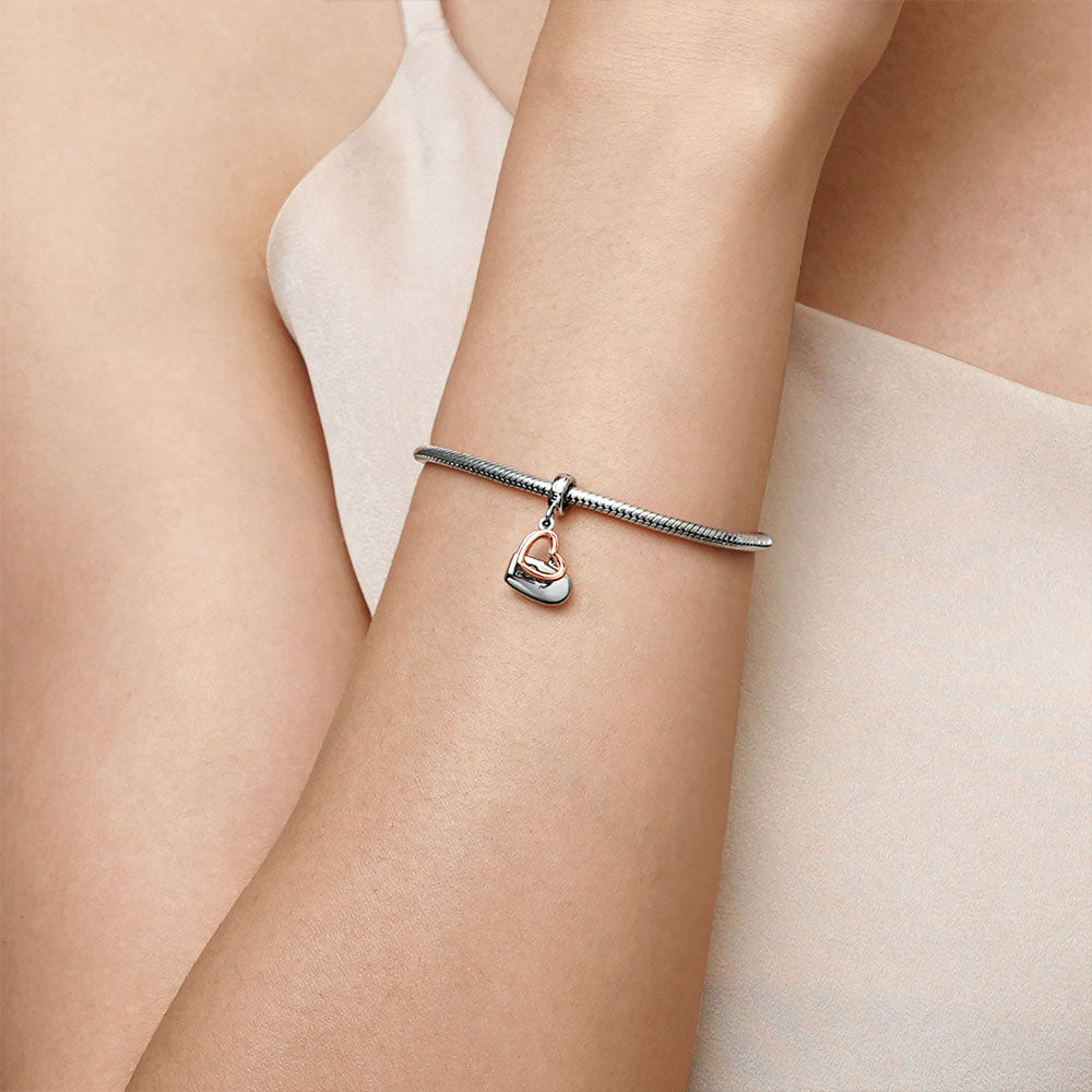 Gnoce Love Lock Engravable Pendant Dangle Charm_7