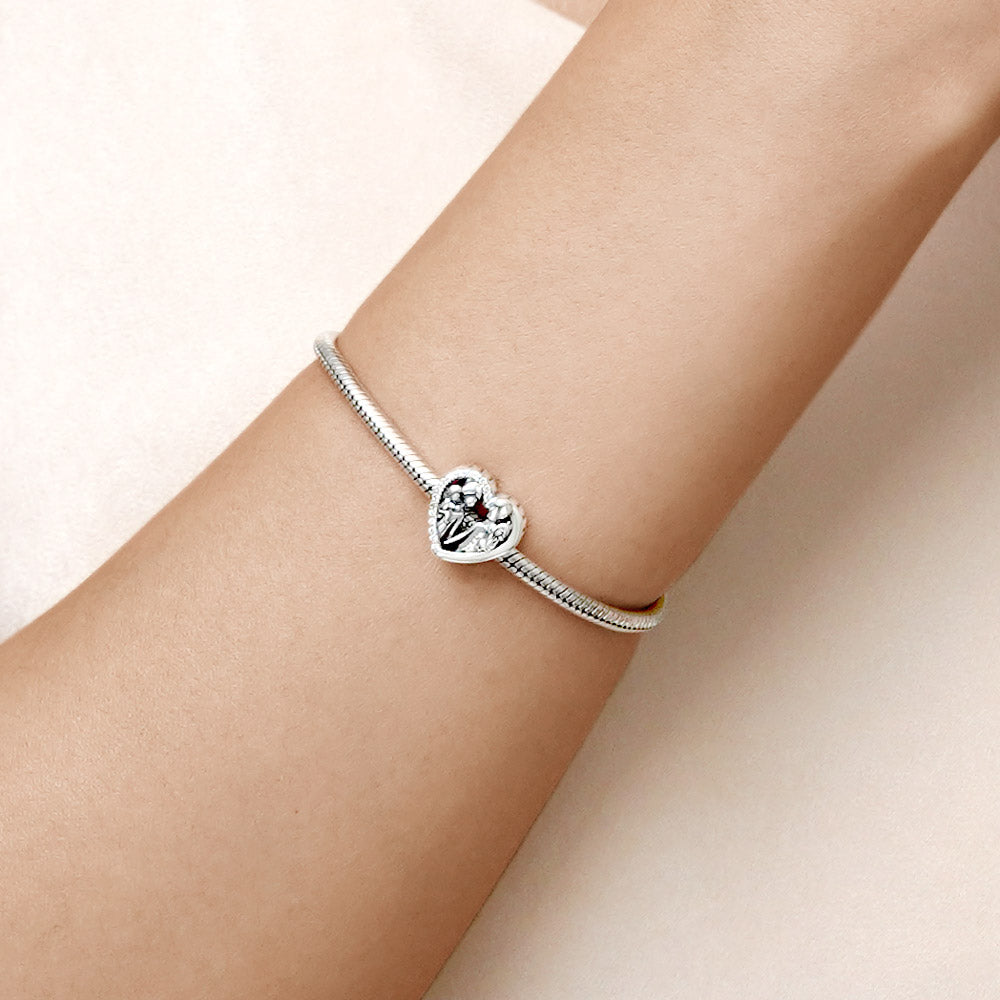 Gnoce Warm Family Love Heart Charm_4