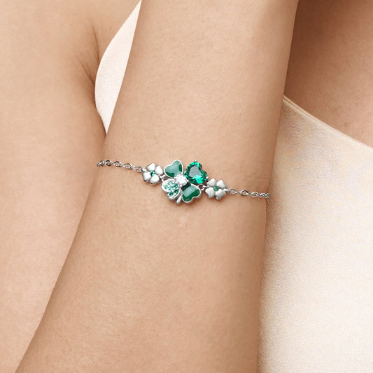 Gnoce Lucky Four Leaf Clover Bracelet_5