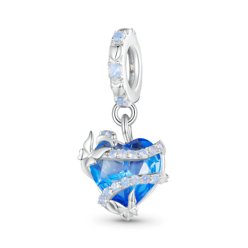 Gnoce Blue Magic Heart Pendant Dangle Charm_1