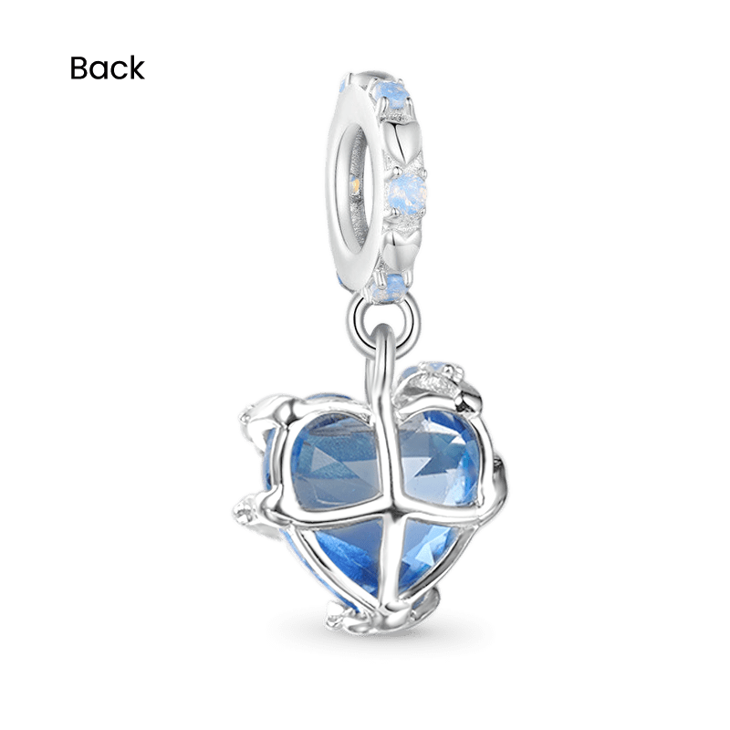 Gnoce Blue Magic Heart Pendant Dangle Charm_2