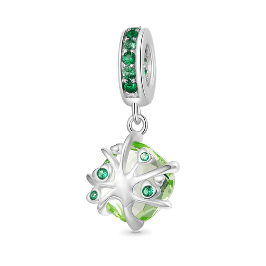 Gnoce Mint Green Glass Tree of Life Pendant Dangle Charm_2