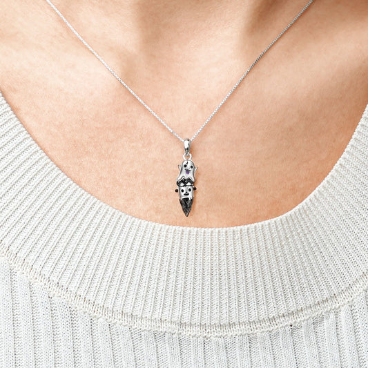 Gnoce Halloween Ghost Ice Cream Cone Necklace_4