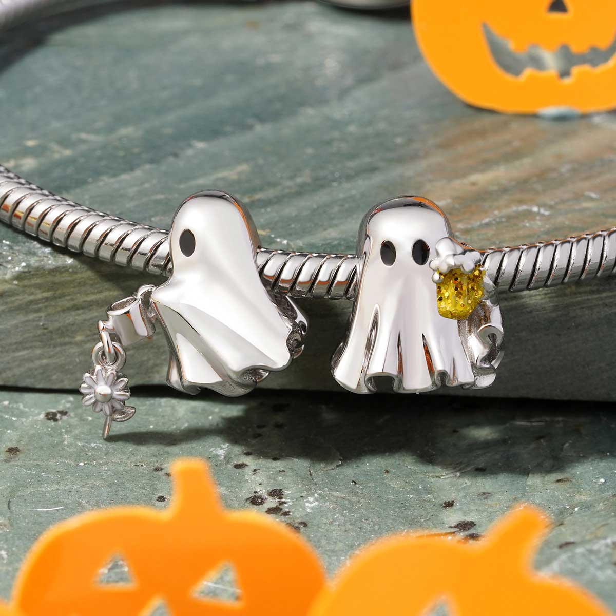 Gnoce Ghost Drinking Beer Halloween Gift Charm_3