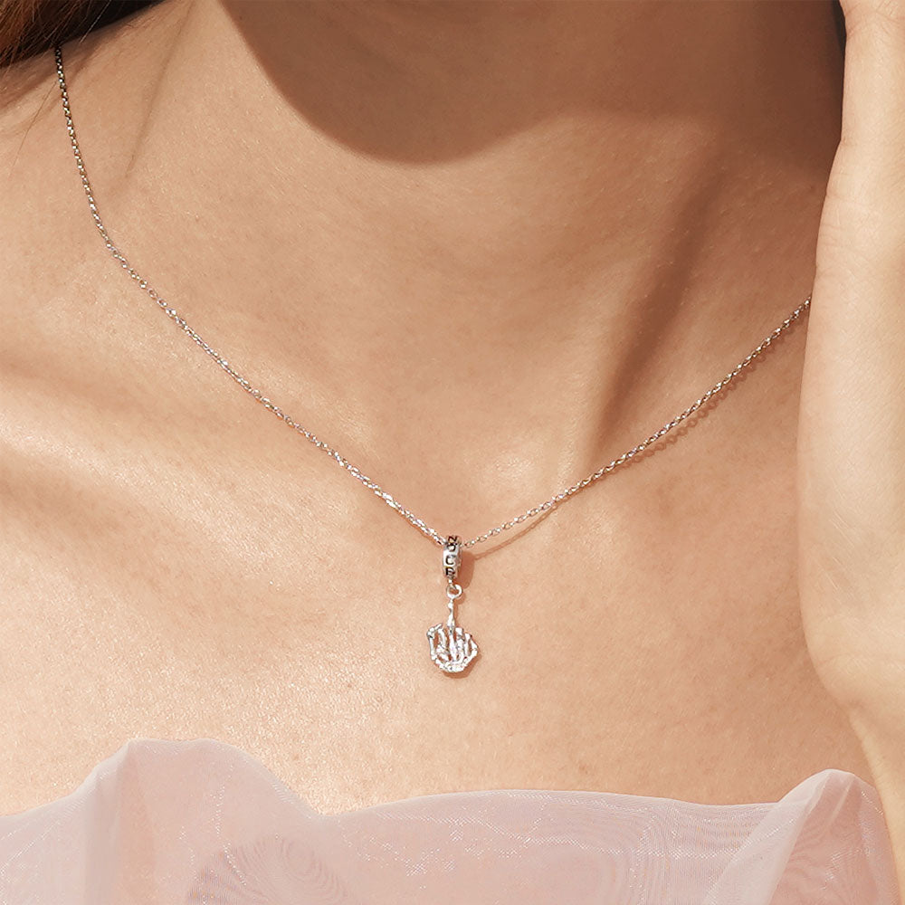 Gnoce Halloween Skull Gesture Pendant Dangle Charm_7