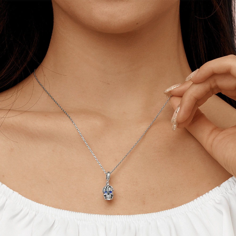 Gnoce Halloween Skull Head Pendant Dangle Charm_7