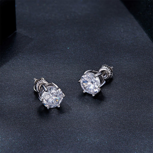 Gnoce Six-Claw Zirconium Earrings_3