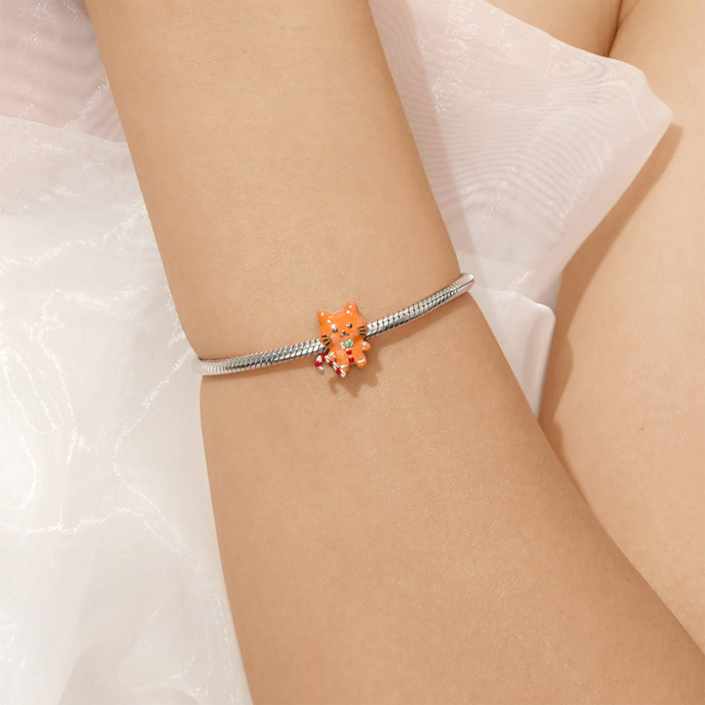 Gnoce Gingerbread Cat Personalized Charm_4