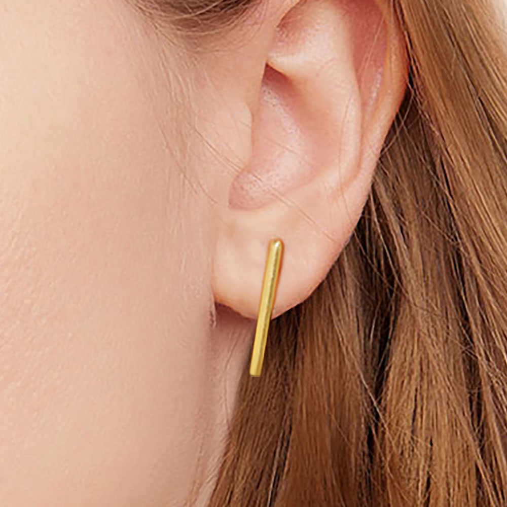 Gnoce Long Bar Studs Earrings_6