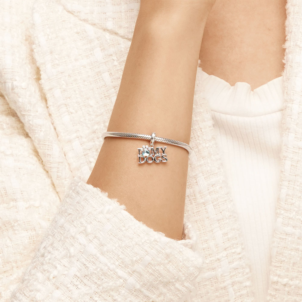 Gnoce "I LOVE MY DOGS" Pet Pendant Dangle Charm_5