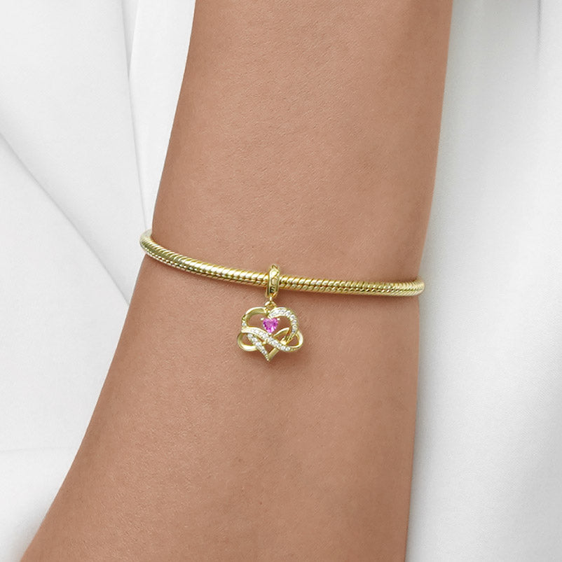 Gnoce Infinite Love Heart Pendant Dangle Charm_5