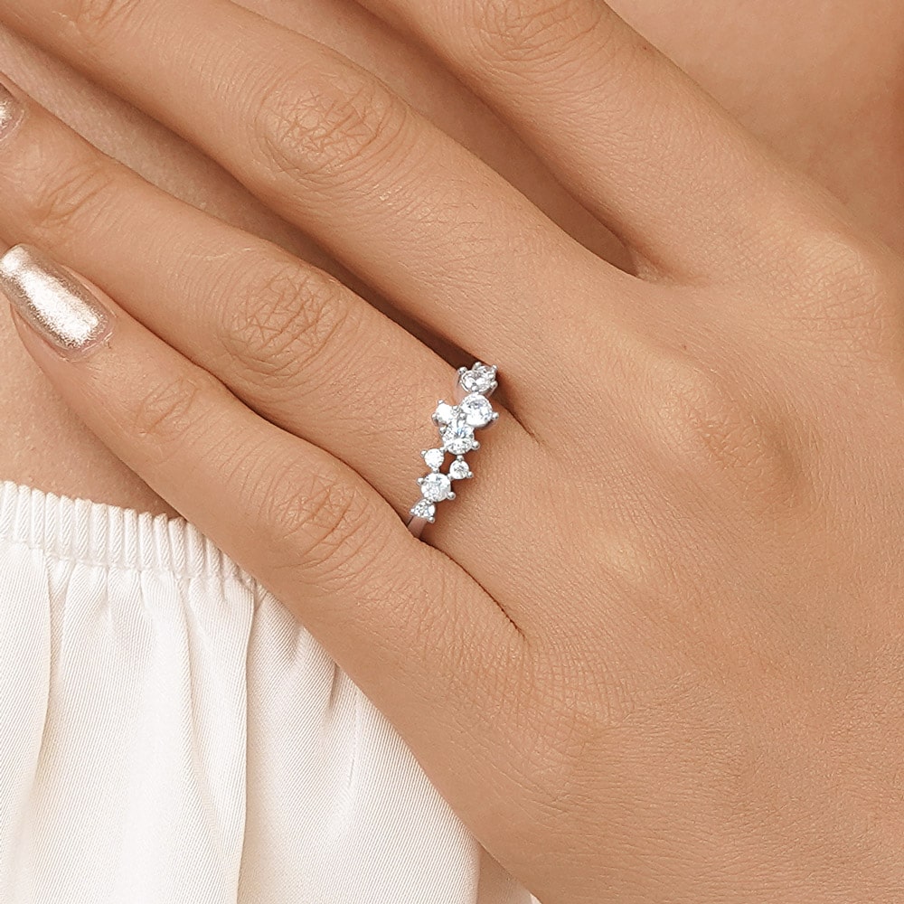 Gnoce Birthstone Diamond Cluster Ring_7