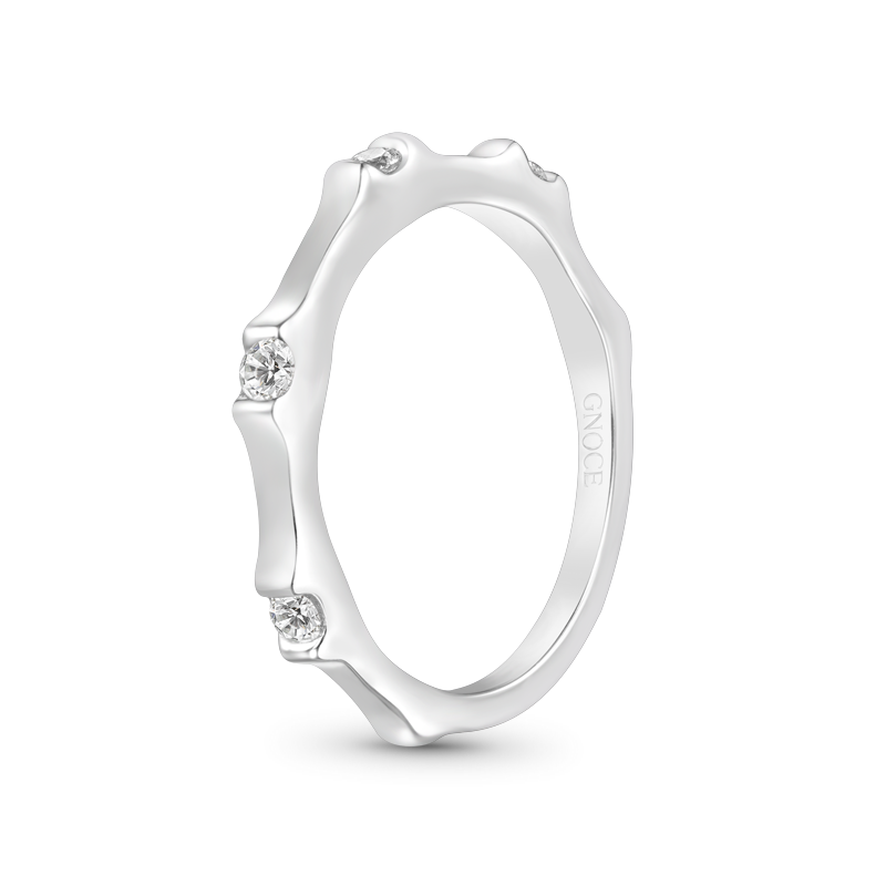 Gnoce Silver Bamboo Fashion Ring_2