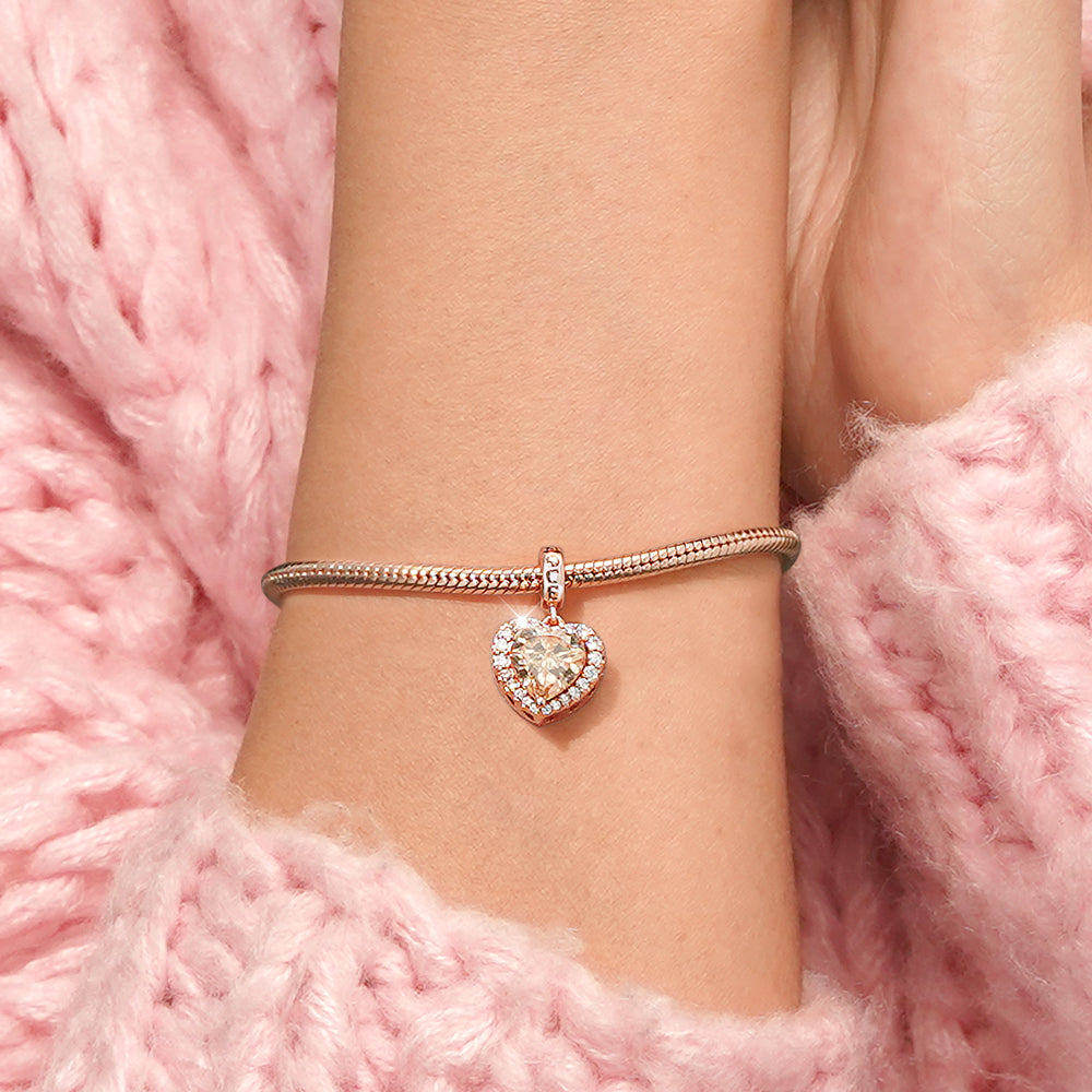 Gnoce Heart Personalized Photo Pendant Dangle Charm_4