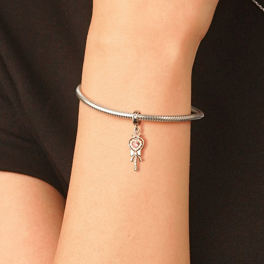 Gnoce Heart Magic Wand Pendant Dangle Charm_6