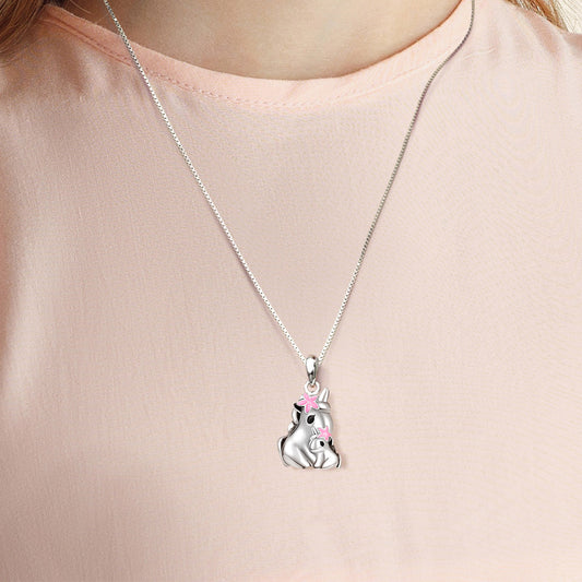 Gnoce Embrace Love Sakura Unicorn & Baby Pendant Dangle Charm_4