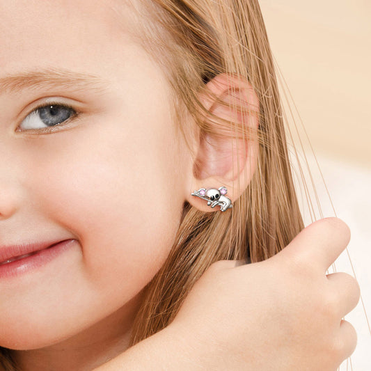 Gnoce Slothful Koala Bear Stud Earrings_4