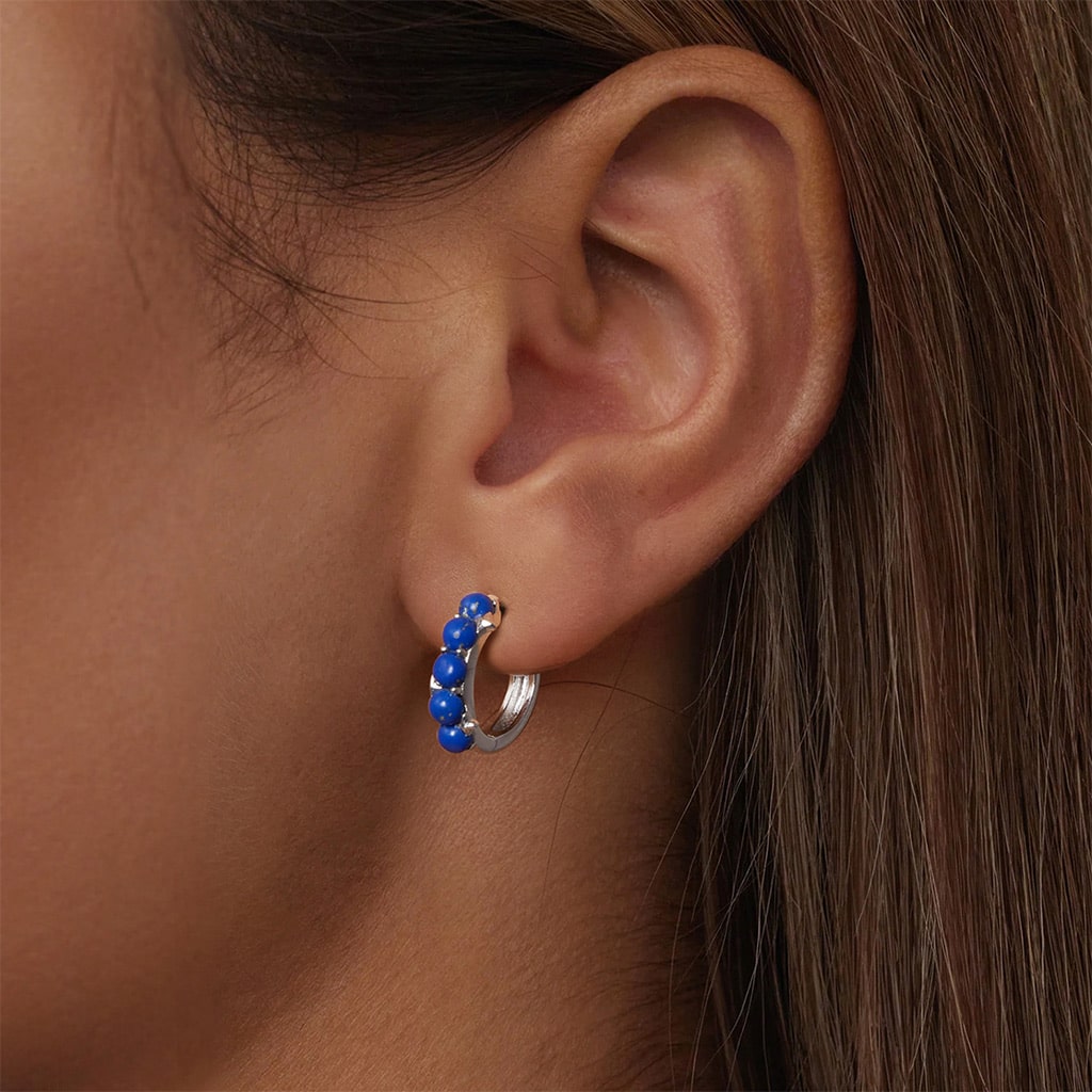 Gnoce Blue Star Stud Earrings_4