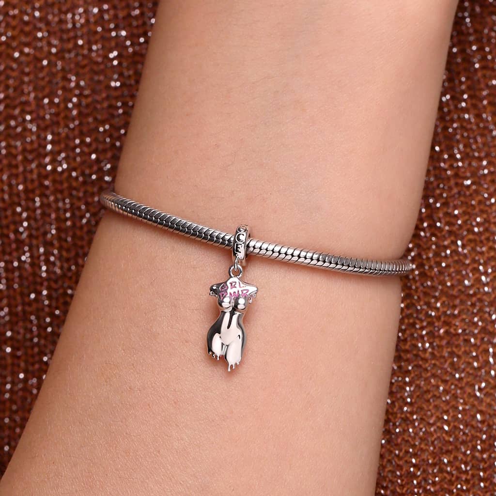 Gnoce Girl Power Human Body Pendant Dangle Charm_6