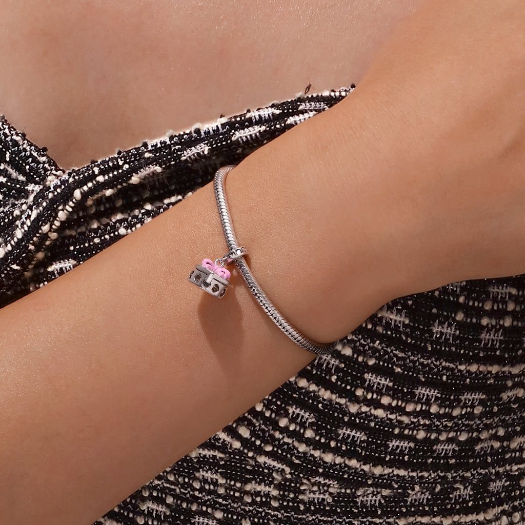 Gnoce Bow Heart Openable Gift Box Pendant Dangle Charm_8