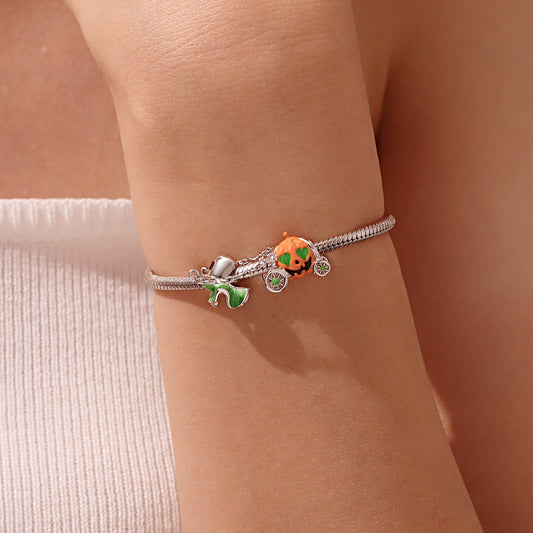 Gnoce Halloween Spooky Ghost Pumpkin Carriage Charm_5