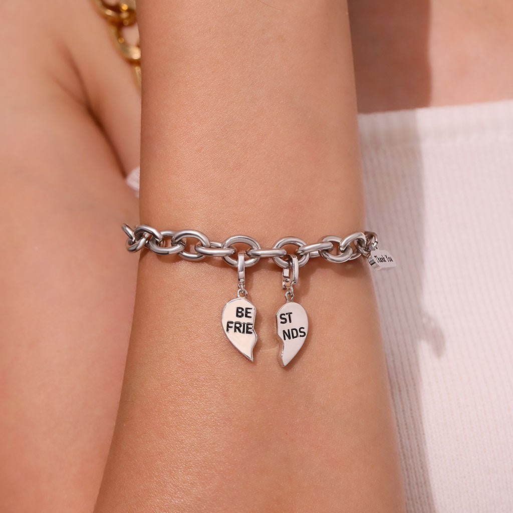 Gnoce Best Friend Right Heart Clasp Clusters Charm_7