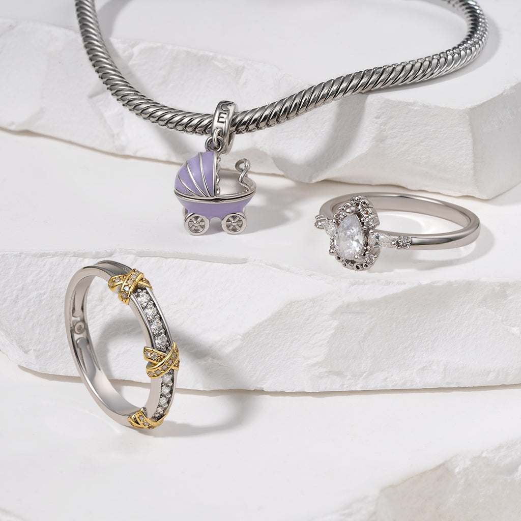 Gnoce Brilliant X Platinum Diamond Band Ring_3