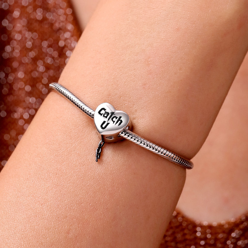 Gnoce 'Catch U' Heart Mousetrap Personalized Photo Charm_5