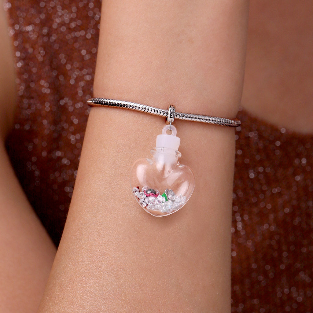 Gnoce Halloween Quicksand Love Bottle Pendant Dangle Charm_6