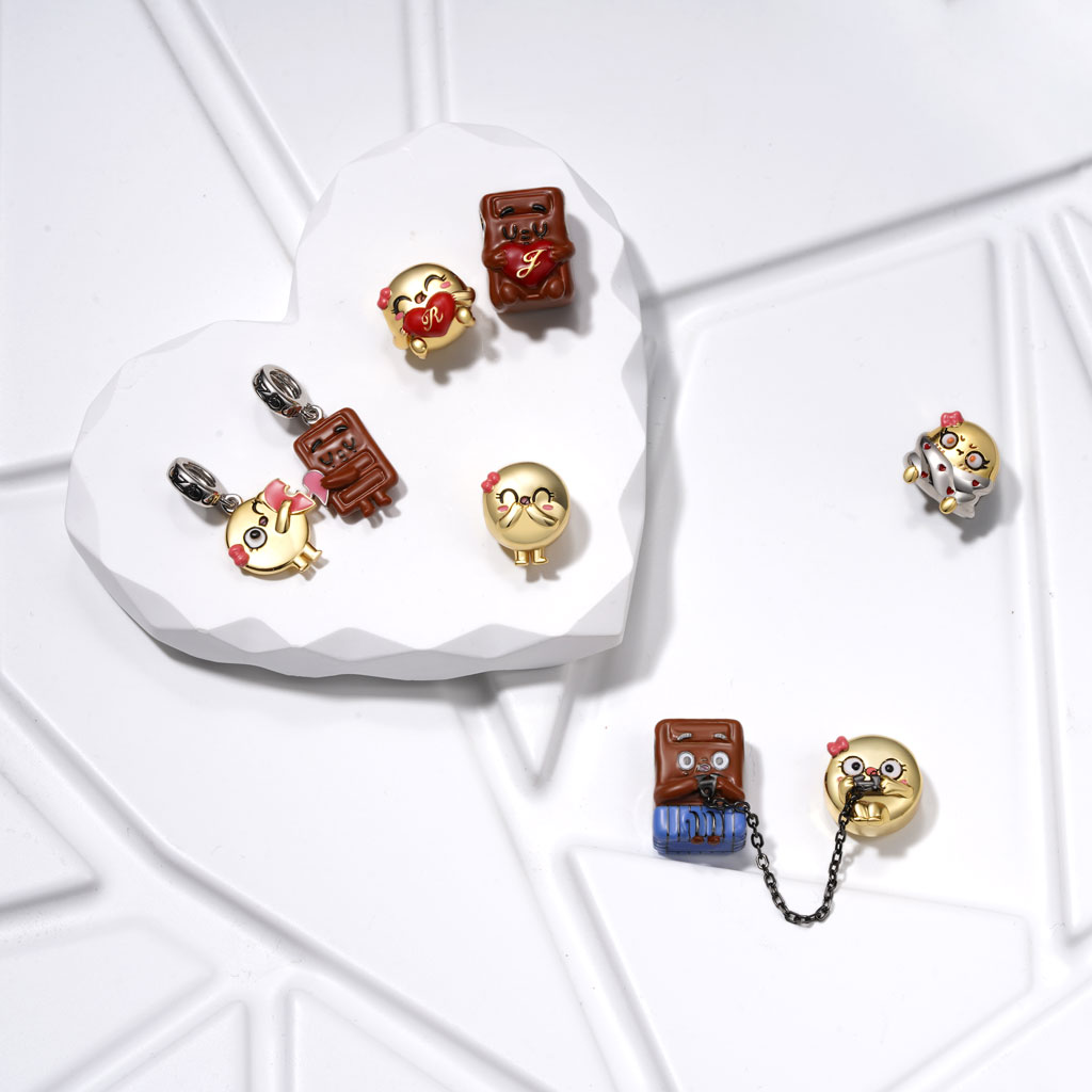 Gnoce Matching Choco's Heart Pendant Dangle Charm_3