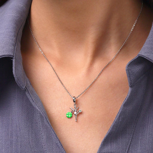 Gnoce Fairy Hand-held Glow-in-the-Dark Four-leaf Clover Pendant Dangle Charm_6