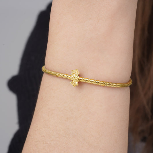 Gnoce 18k Gold Plated Dancing Butterflies Stopper Charm_3