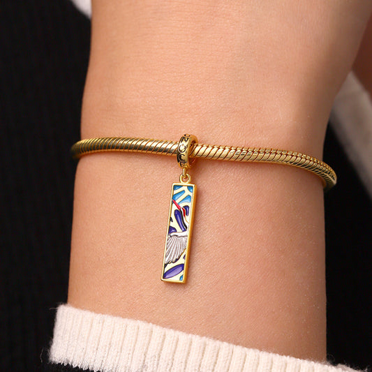 Gnoce Japanese Crane Pendant Dangle Charm_7