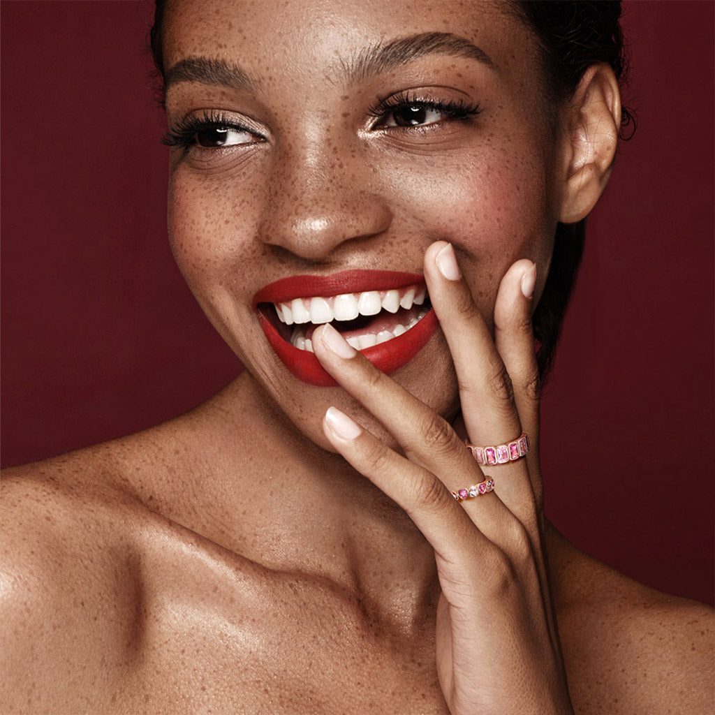 Gnoce Morganite Baguette Cut Bezel Eternity Band Ring_4