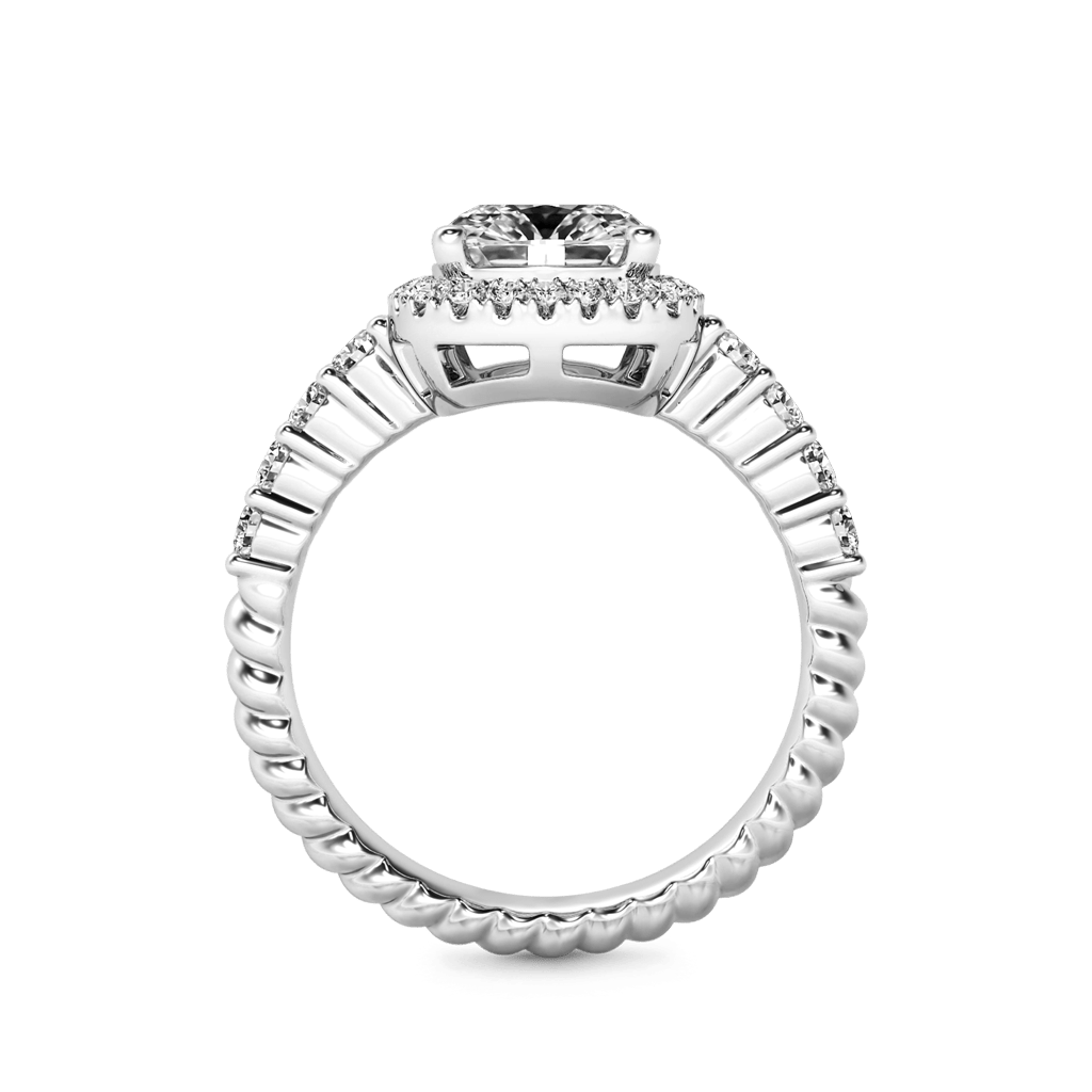 Gnoce Cushion-cut Halo Side Stone Engagement Ring_4